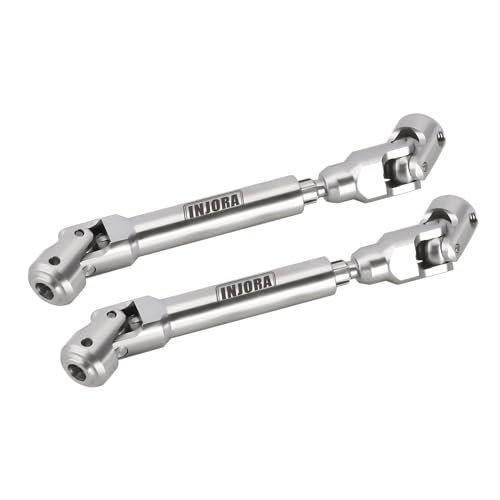 INJORA RC Shocks Stainless Steel Drive Shafts Upgrade for FMS FCX10 1/10 Scale RC Crawler 104 139mm