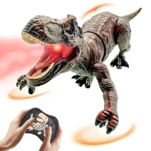 Moskiddo Dino RC T Rex Robot Toy for Kids Ages 3 12 Realistic Electronic Remote Control Dinosaur with Lifelike Movements and Sounds