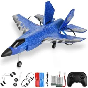 Gordengdy F35 RC Jet 2.4GHz Remote Control Airplane with 6 Axis Gyro Two Batteries for Adults Beginners 400 Feet Control Distance 20 Minutes Flight Time