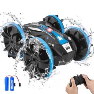 HEXSOLID RC Monster Truck Water Amphibious Remote Control Car 4WD 360° Rotating All Terrain Vehicle for Kids Boys Girls