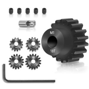 Absolute RC Plane Simulator Mod APK Compatible Mod 1 Pinion Gear Set 5PCS 14T 15T 16T 17T 18T M1 Pinion Gear Metal Hardened Steel for 5mm RC Motor Shaft