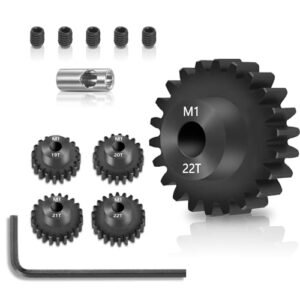 Absolute RC Plane Sim Mod APK Compatible Mod 1 Pinion Gear Set 4PCS 19T 20T 21T 22T M1 Pinion Gear Metal Hardened Steel for 5mm RC Motor Shaft