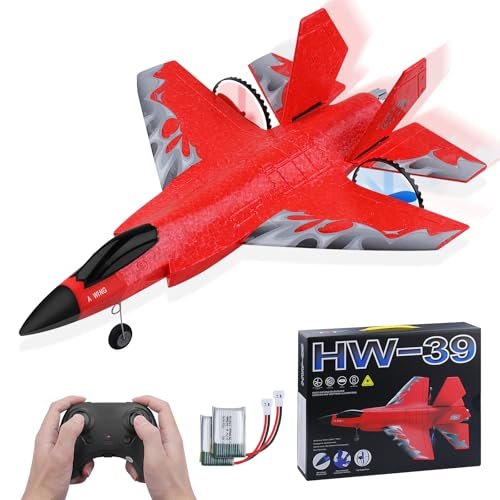 HW39 Fighter RC Plane with Landing Lights 2.4GHz Remote Control Airplane Ready to Fly for Beginners Kids and Adults