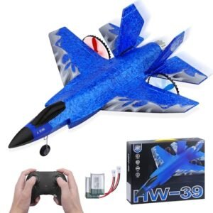 HW39 RC Plane Lights Kits 2CH 2.4GHz Remote Control Airplane with Night Lights for Beginners Kids and Adults