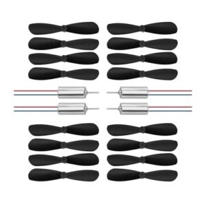 DIY Propeller Props 614 Hollow Cup Motor Kit Build It Yourself RC Helicopter Kit with 16PCS Drone Blade and 4PCS Coreless Micro Motor
