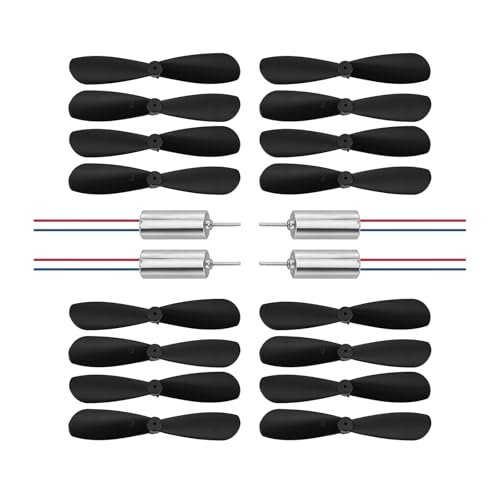 DIY Propeller Props 614 Hollow Cup Motor Kit Build It Yourself RC Helicopter Kit with 16PCS Drone Blade and 4PCS Coreless Micro Motor