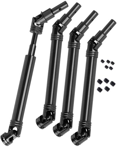 RcarmubWow Best 4x4 RC Truck Under 100 Steel CVD Driveshafts for 1/10 Outcast Kraton 4S V2 BLX Black 4PCS