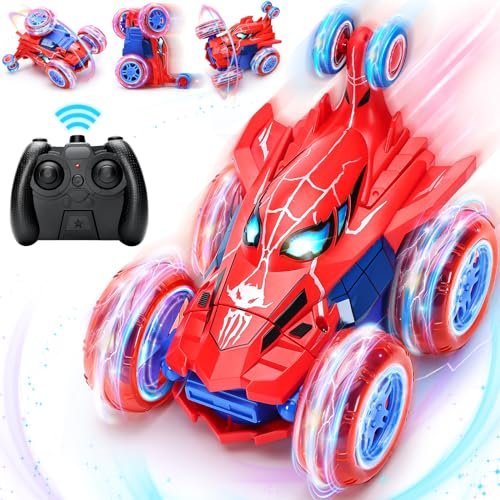 Double Sided RC Stunt Car Toy for Kids 360 Rotating 4WD Off Road Remote Control Car for Boys and Girls Ages 3 12