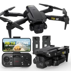 Toladrone TD12 Mini Drone with Camera WiFi FPV RC Quadcopter Headless Mode for Beginners Includes 2 Batteries and Carrying Case