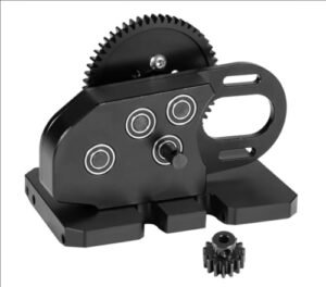 YSKMLOLP SCX10 Gearbox 1/10 RC Car Transmission Gearbox 2Low Transmission Overdrive Gearbox for Percept RC Crawler SCX10 II Capra LCG Cheater Rigs Built Black