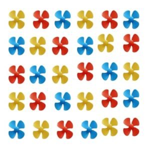 30 Pc Propeller Props Best Material for RC Plane Small Four Blade Propeller for 130 Motor 2mm Shaft 3 Colors Mixed