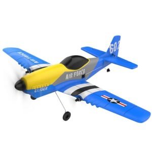 Addiction RC Plane 3 Channels 2.4Ghz Remote Control Airplane Toy with Gyro Stabilization System and 2 Batteries for Beginners Boys Kids Bright Blue