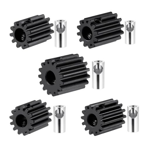 BRKRC 5Pack Steel 32P 5mm Pinion Gear Sets 11T 12T 13T 14T 15T Compatible with Tamiya RC Monster Truck and Other 1/5 to 1/18 Scale Models