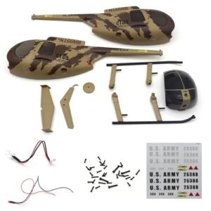 Zeyoking RC Killer Body Original Parts for RC ERA C189 MD Bird Scaled Helicopter with Brown Body Set Front Tail LED Screw Kit