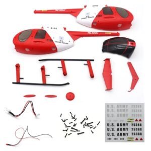 Zeyoking Pandora RC Body Original Parts for RC ERA C189 MD500 Bird Scaled RC Helicopter with Front LED Tail LED and Screw Kit