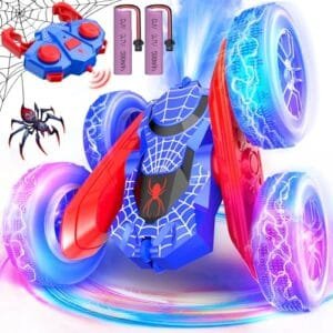 NQD Spider Remote Control Car Parts Double Sided 360 Rotate RC Stunt Car with Wheel Lights 4WD Off Road Toy