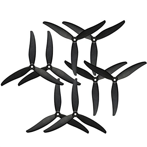 Gemfan 7037 Reinforced Glass Fiber Nylon Propellers 7 Inch 3 Blades for RC 8 Albemarle Drones 8 pcs 4 CW 4 CCW
