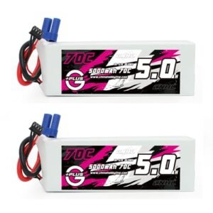 CNHL 5000mAh 3S Lipo Battery 11.1V 70C with EC5 Plug for RC Vehicles 2 Packs
