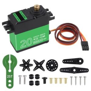 T&T RC Hobbies 20KG Waterproof High Torque Metal Gear Digital Servo Motor for RC Cars Robots and DIY Projects