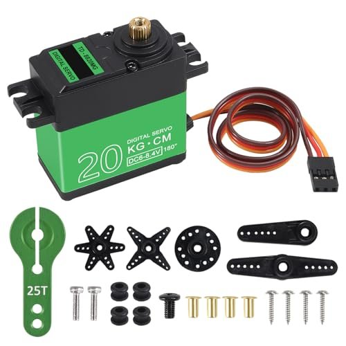 T&T RC Hobbies 20KG Waterproof High Torque Metal Gear Digital Servo Motor for RC Cars Robots and DIY Projects