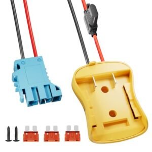 Power Wheels Adapter for Dewalt 20V Battery with Wire Harness Connector Compatible with Peg-Perego Children Ride-on Car DIY Kids RC Toys Adapter 12AWG Wire