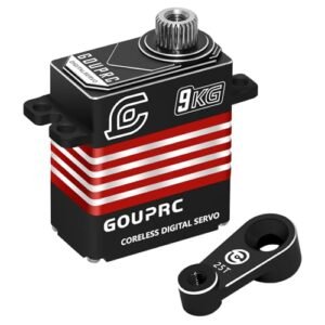 GOUPRC 9KG All Metal Coreless Digital Servo 25T RC Horn for 1 18 TRX4 TRX6 SCX10 III RC Crawler Car Upgrade Servo Parts Red Essential RC Car All Parts