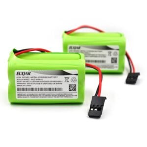 YUTSUJO 2 Pack 4.8V 2000mAh AA NiMH Receiver RX Battery with Hitec and JR Connectors for RC Truck Tools and More