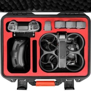 FPVtosky Hard Case for DJI Avata 2 Drone Fly More Combo Waterproof Carrying Bag Fits DJI Goggles 3 RC Motion 3 Airplanes Accessories Black