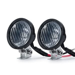 MORLORDY 2Pcs RC Roof Light Headlight Spotlight for 1/10 Scale RC Buggy Bodies Axial TRX4 TRX6 SCX10 90046 Redcat Gen8 RC Crawler Truck Round