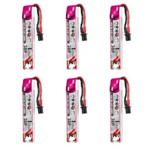 CODDAR 6 Packs 380mAh 1S A30 LiPo 70C High Voltage HV 3.8V Battery for Cetus X FPV Drone RC Racing Drone