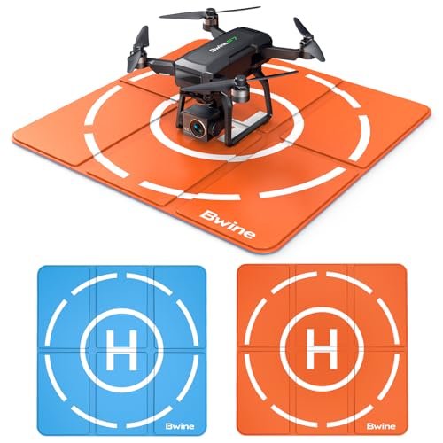 Bwine RC Body Design Software Compatible Drone Landing Pad 16.85 Inch Double-sided Waterproof Universal Portable Foldable for F7 GB2 F7 MINI DJI Mini 2 SE RC Quadcopters