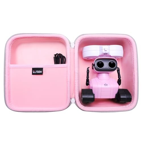 LTGEM Pink Protective Case for ALLCELE Girls Robot Toy and Miko Mini Robot 7.2x5.8x3.1 Inches