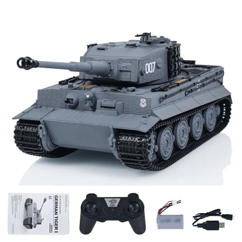 Wheelfun Taigen 1/24 Tiger RC Helicopter Battle Tank with Infrared Combat and LED Flash