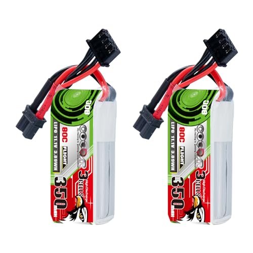 CODDAR 2 Packs 550mAh 3S LiPo 80C 11.1V Battery with XT30 for Brushless Drones RC Racing FPV Quads