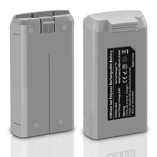 COOLSHOW Intelligent Flight Mini 4K Battery 2 Pack 2400mAh Compatible with DJI Mini 2 Mini 2 SE Mini SE 31 Minutes Max Flight Time