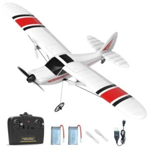 VOLANTEXRC Sport Cub S2 Lighted RC Planes 2.4Ghz 2CH Remote Control Airplane for Beginners Kids Red