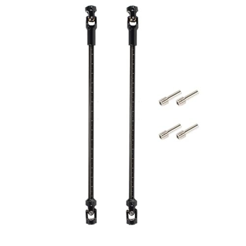 GSPEED RC SCX10 Drive Shaft 2PCS Stainless Steel Front Rear Driver Shaft 68 229mm Cut to Length for 1/10 RC Crawler LCG Rig Sportsy Scalers Capra SCX10 Pro Element DIY Black