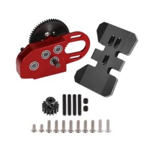 Yoeannity 1/10 RC Scaler vs Crawler Transmission SCX10 II LCG Chassis Overdrive Gearbox Red