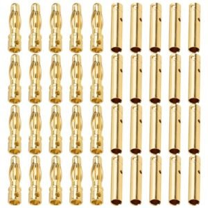 Vgoohobby 20Pairs 4mm Banana Plug Bullet Male Female Connector Adapter for DIY RC Lipo Battery ESC Motors