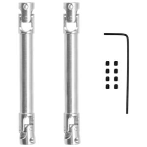 Vgoohobby 2Pcs Metal RC Drive Shaft CVD Driveshaft 2mm 3mm 4mm Compatible with WLtoys Axial MN Model WPL Tamiya 1/24 1/18 1/16 1/14 1/12 RC Crawler Military Truck