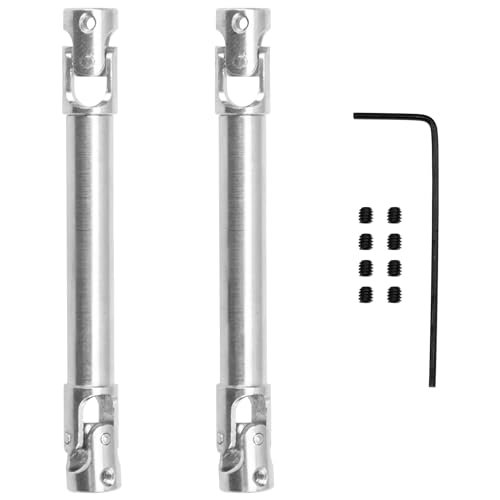 Vgoohobby 2Pcs Metal RC Drive Shaft CVD Driveshaft 2mm 3mm 4mm Compatible with WLtoys Axial MN Model WPL Tamiya 1/24 1/18 1/16 1/14 1/12 RC Crawler Military Truck