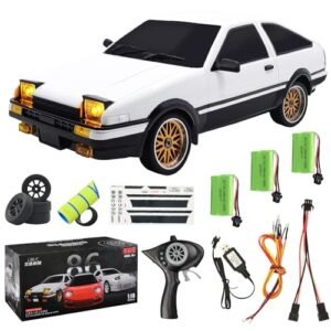 LEOSO LD1801 Best RC Helicopter Under 150 1 18 Scale AE86 Drift Car with 3 Upgraded 1200mah Batteries 2 4G Remote Control
