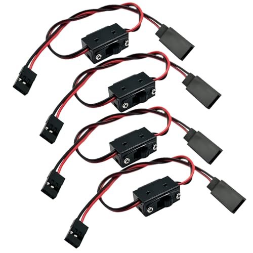 4Pack JR Futaba Style 2 Way Power Switch for RC Power Trucks Cars and Crawlers