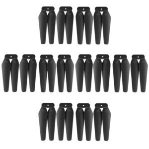 Anbee 16pcs Propellers Props Blades Spare Parts for E88 E88PRO E88MAX E525 E99 E99PRO P8 RC Quadcopter Drone, Regular, Black