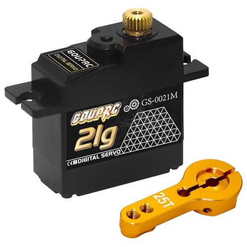 GOUPRC 21G Micro Mini Digital Servo Metal Gears 25T Servo Horn for Micro RC Airplane Parts Robots and RC Cars