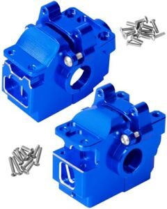 Ofna RC Aluminum Transmission Case Gearbox Upgrade for 1/10 Slash Stampede Rustler Hoss 4WD VXL XO 1 Front Rear Differential Housings