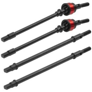 Vgoohobby RC Front Rear Steel Drive Shaft CVD Dogbone for Axial SCX10 YQCQ 01 1/10 RC Crawler Car Red Enhance Your RC Battleship Rules Game