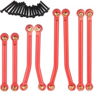 RC Willey Clearance Dressers Aluminum Alloy High Clearance Links Set for Traxxas TRX4M 1 18 Bronco Defender RC Crawler Upgrade Parts 8PCS Red