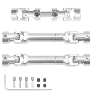 3Pcs Vgoohobby Steel Drive Shaft Driveshaft CVD for MN128 MN86 MN86S MN86K MN86KS MN G500 1/12 RC Crawler Car Upgrade Part Compatible with OS RC Car Engines