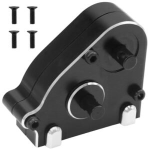 Vgoohobby Full Metal Transfer Case Gearbox for 200mm RC Car Upgrade Compatible with MN128 MN86 MN86K MN86S MN86KS 4WD G500 1/12 Scale Crawler Black